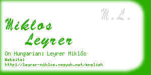 miklos leyrer business card