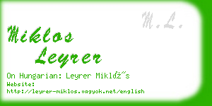 miklos leyrer business card